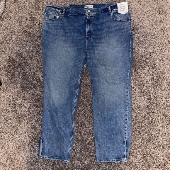 NWT Abercrombie & Fitch 90s Slim Straight Ultra High Rise Jeans Sz 37x24 NEW - Picture 1 of 10